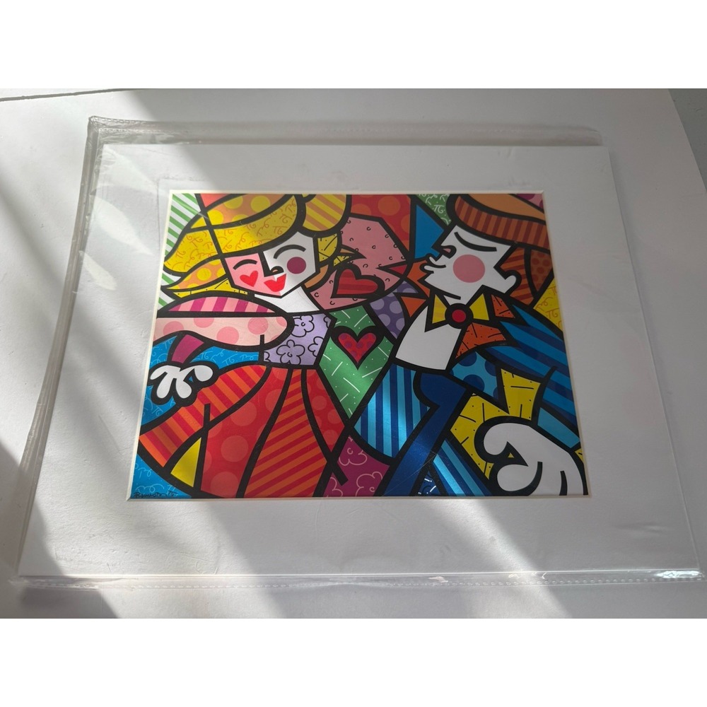 Romero Britto Swing Matted Art Print 14x11